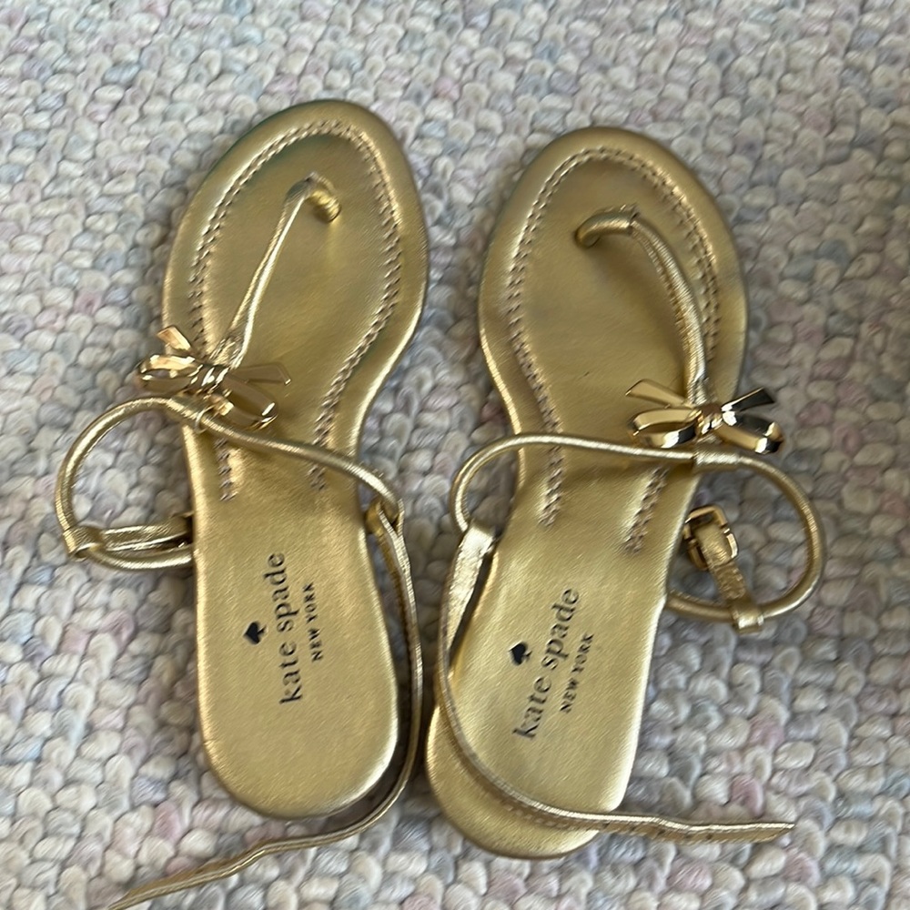 Kate spade gold sandals size 6